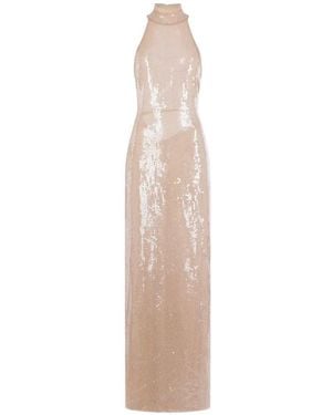 Raquel Diniz Long Sequin Dress - White
