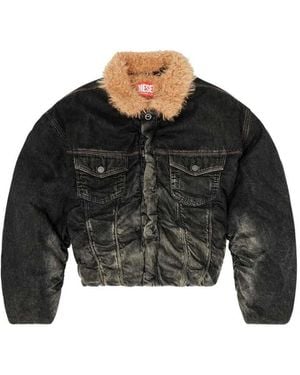 DIESEL Ruffled Jacket - Black