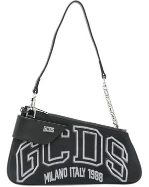 Gcds Comma Notte Shoulder Bag - Black