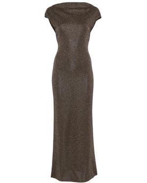 Max Mara Dress With Lamé Detail - Brown