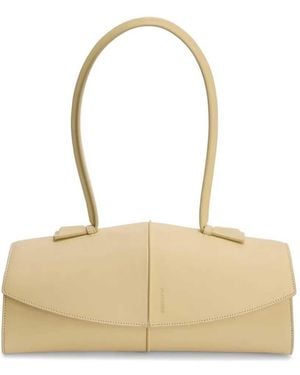Jil Sander Linea Leather Shoulder Bag - Natural