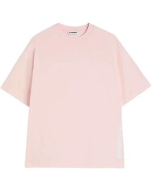 Jil Sander Crew-Neck Cotton T-Shirt - Pink