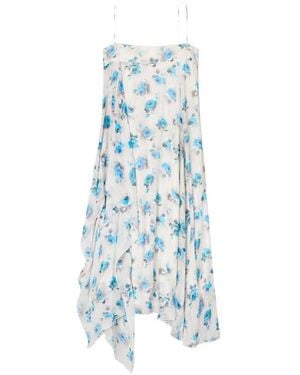 Tory Burch Printed Silk Dress - Blue