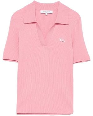 Maison Kitsuné Fox Motif T-Shirt - Pink