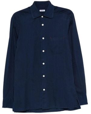 Kiton Long Sleeve Button Down Shirt - Blue