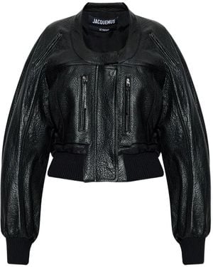 Jacquemus Tore Zip-Up Bomber Jacket - Black