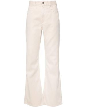 Isabel Marant Belvira High-Waisted Flared Jeans - Natural