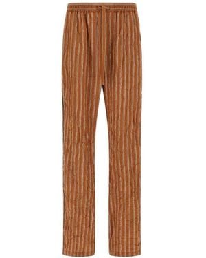 Dolce & Gabbana Dolce & Gabbana Vanity Straight Striped Trousers - Brown
