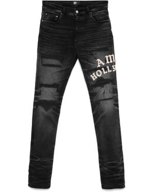 Amiri Distressed Skinny Jeans - Black