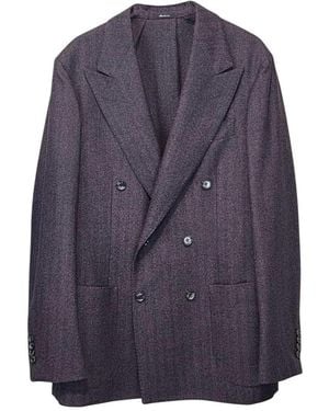 Sartorio Napoli Double-Breasted Jacket - Blue