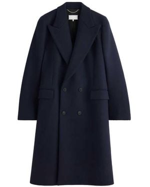 Maison Margiela Double-Breasted Coat - Blue