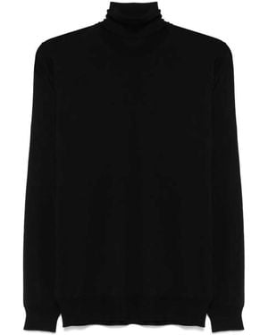 Lardini Wool Turtleneck Jumper - Black
