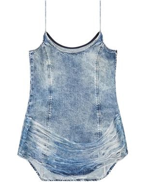 DIESEL Mini Abito Da Stampa - Blu