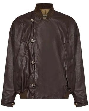 Uma Wang Jovan Off-Center Jacket - Brown