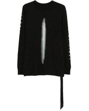 Rick Owens Long-Sleeve Graphic Print T-Shirt - Black