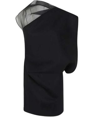 Sportmax Asymmetric Sleeveless Dress - Black