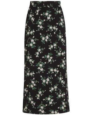 Dolce & Gabbana Gonna Midi Con Stampa - Nero