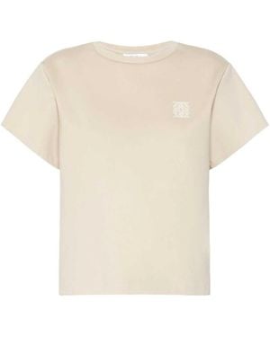 Max Mara Short-Sleeved T-Shirt With A Slightly Boxy Silhouette - White