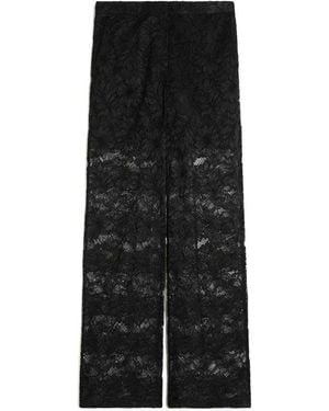 Sportmax Floral Trousers - Black