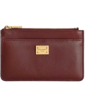 Dolce & Gabbana Dolce & Gabbana Plongé Calfskin Card Holder - Purple