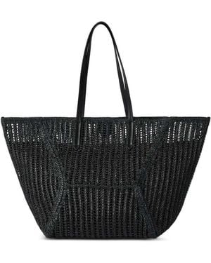Brunello Cucinelli Rafia Tote Bag - Black