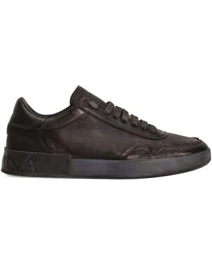 Dolce & Gabbana Portofino Leather Trainers - Brown