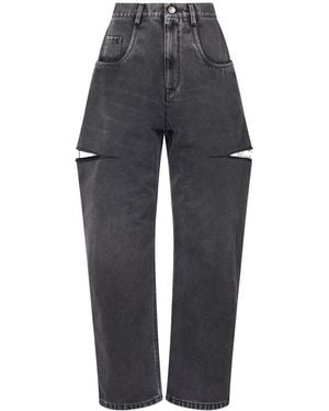 Maison Margiela High-rise Tapered Jeans - Gray