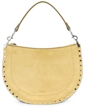 Isabel Marant Oskan Soft Suede Zip Bag - Metallic
