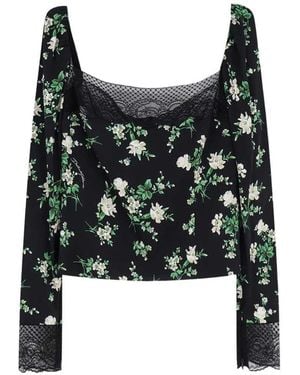 Dolce & Gabbana Floral Lace Blouse - Black