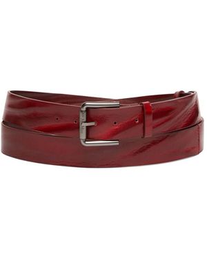 Max Mara Extra-Long Belt With Double Loop And Shaped Tip - Red