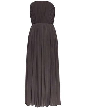 Magda Butrym Strapless Pleated Corset Dress - Purple