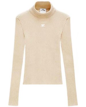 Courreges Ribbed Knit Jumper – Re-Edition - White