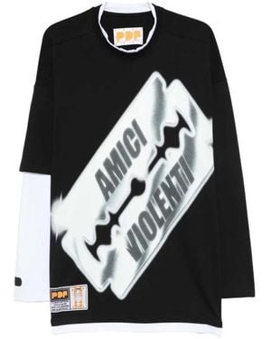 PDF Graphic Print Sweatshirt - Black