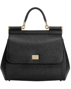 Dolce & Gabbana Large Sicily Tote Bag - Black