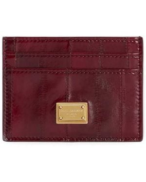 Dolce & Gabbana Eel Skin Card Holder - Purple