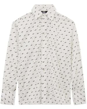 Gcds Floral Embroidered Shirt - White