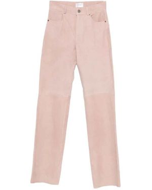 Haikure Suede Pants - Pink