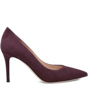 Gianvito Rossi 85Mm Leather Pumps - Purple