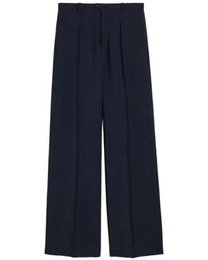 Jil Sander Wool Canvas Pants - Blue