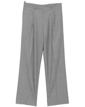 Lardini Wide-Leg Pleated Trousers - Grey