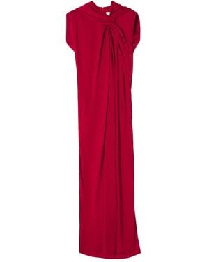 Lanvin Front Knot Dress - Red