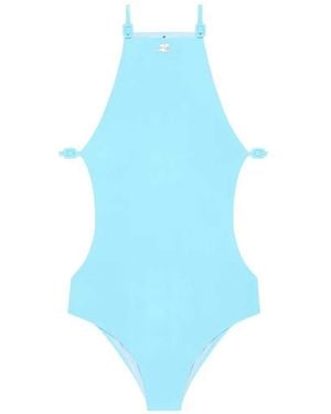 Courreges Costume Intero Con Dettaglio Cut-Out - Blu