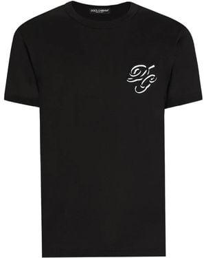 Dolce & Gabbana T-Shirt With Applique - Black