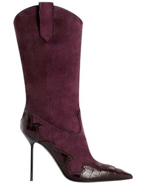 Paris Texas Lidia Queen Of Hearts Boot 105 - Purple