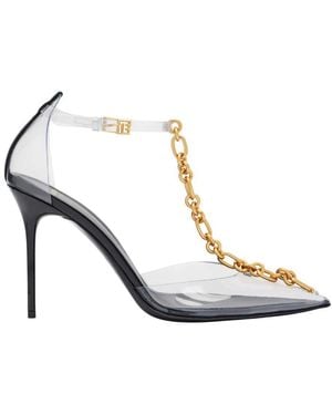 Balmain Embellished Pvc Slingback Pump - White