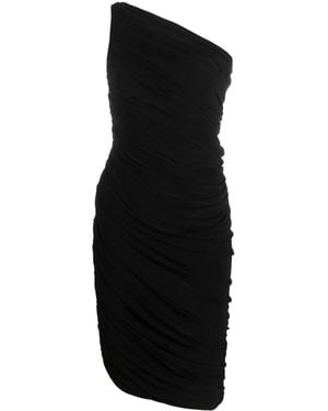 Norma Kamali Diana One-shoulder Stretch-woven Maxi Dress - Black