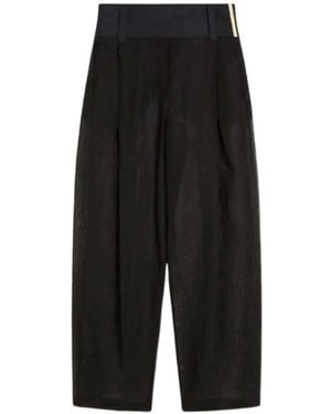 Sportmax Spsfavetta Trousers With Inserts - Black