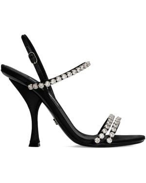Dolce & Gabbana Crystal Sandals - Black