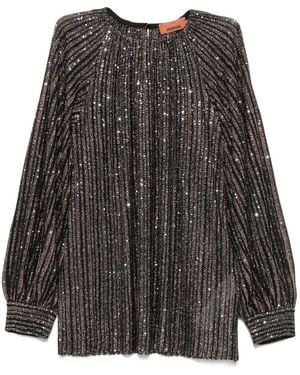 Missoni Striped Top With Sequins - Grey