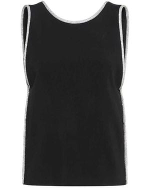 Sportmax Sleeveless Viscose Top - Black